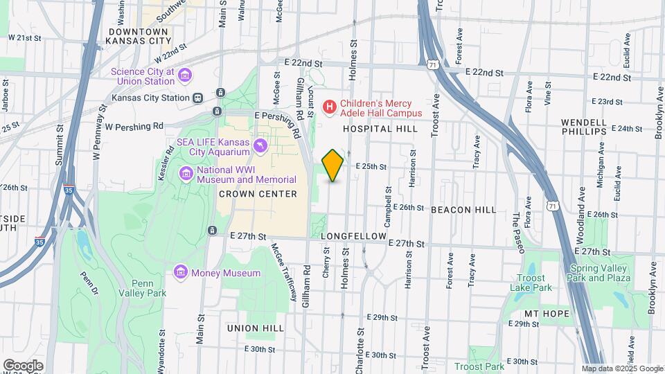 2527-2529 Cherry St Map and Location Details