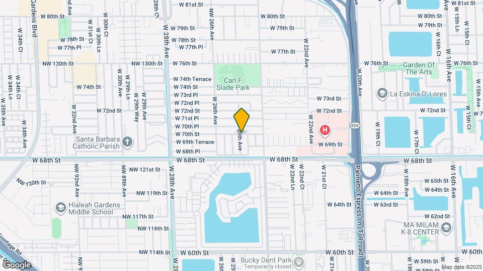 6999 W 25th Ave, Unit Studio/efficiency Map and Location Details