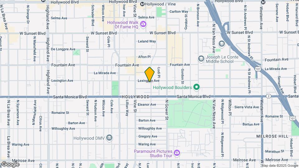 1149 N El Centro Ave Map and Location Details
