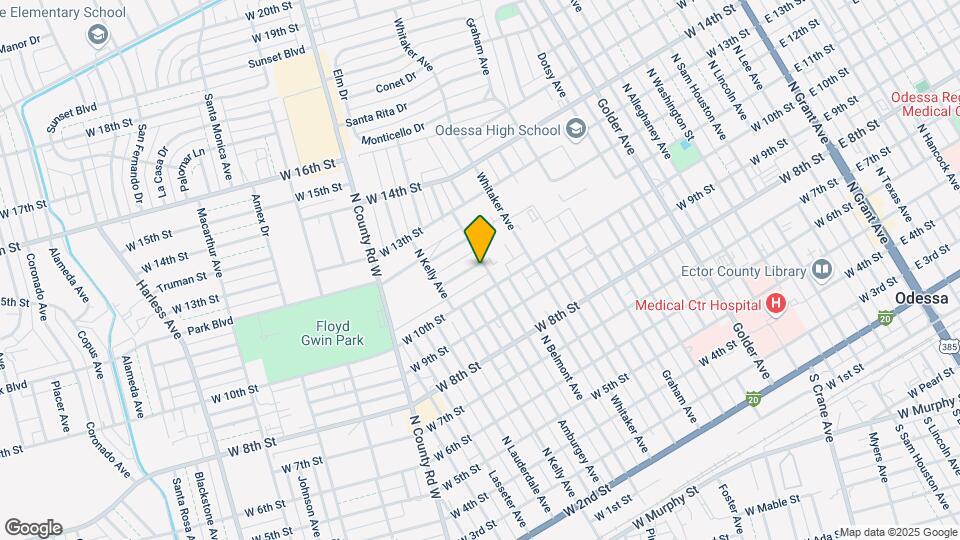 1319 W 11th St Map and Location Details