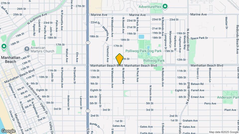 1338 Manhattan Beach Blvd Map and Location Details