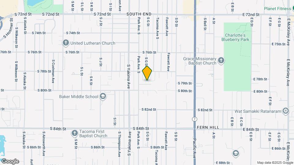 7831 S G St Map and Location Details