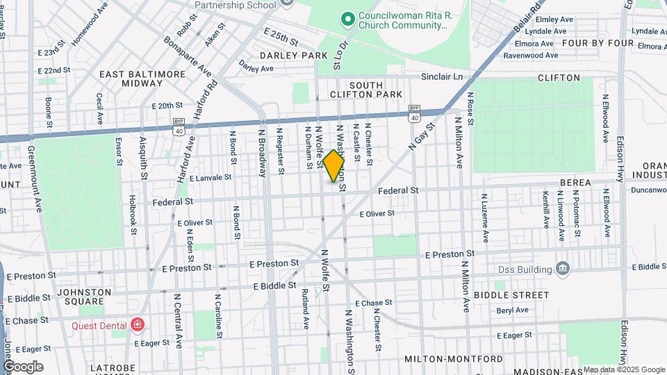 1601 N Chapel St Map and Location Details