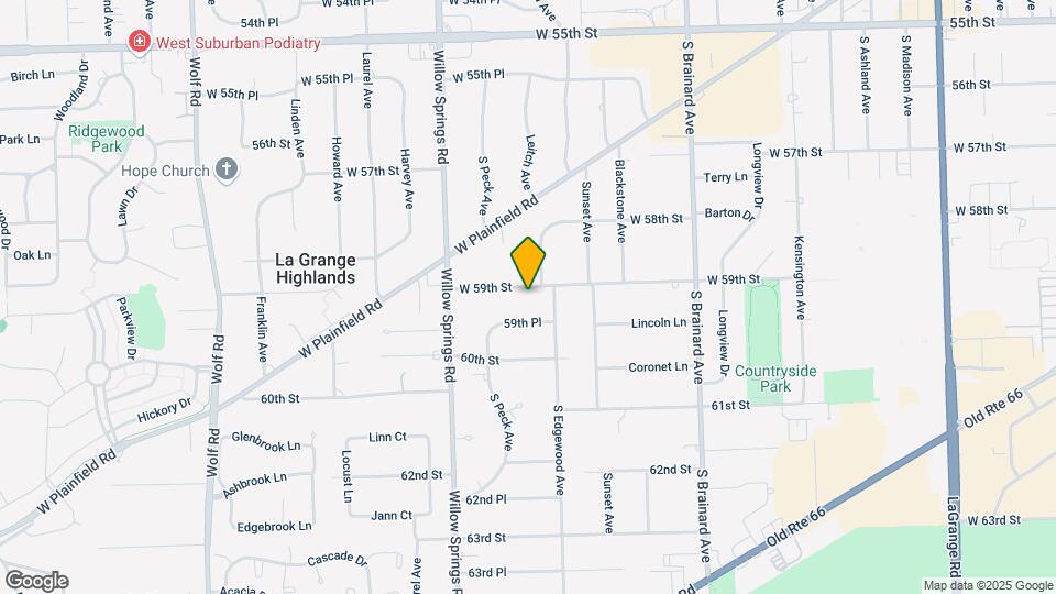 1303 W 59th St Map and Location Details