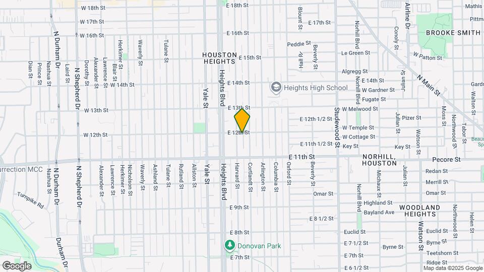 208 E 12th St Map and Location Details