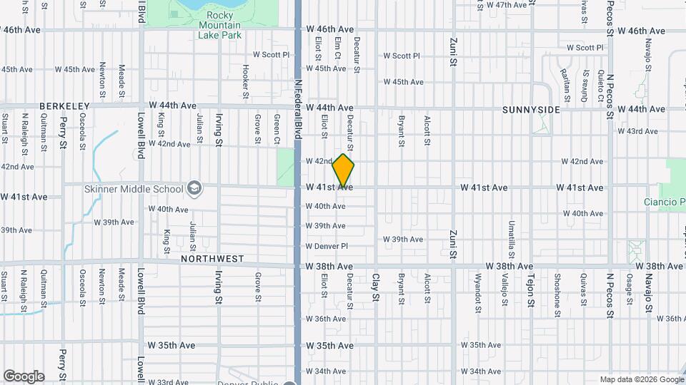 2784 W 41st Ave Map and Location Details