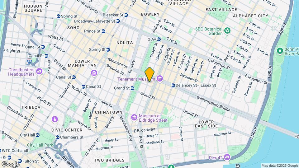 286 Broome St Map and Location Details