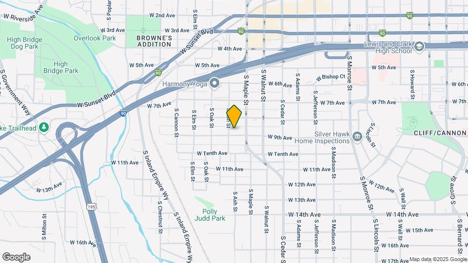 1624 W 9th Ave Map and Location Details