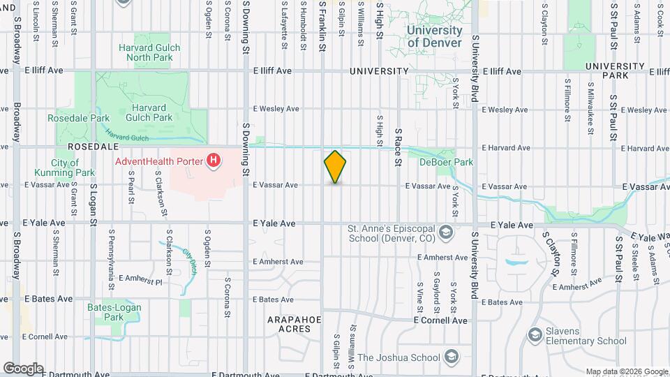 2601 S Gilpin St Map and Location Details