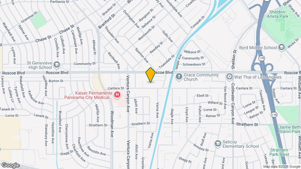 13429 Cantara St Map and Location Details