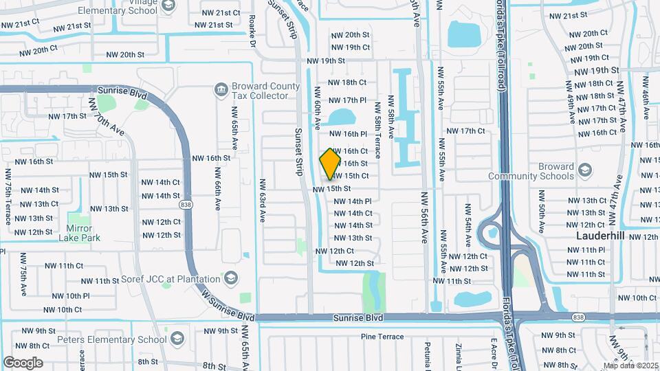 5981 NW 15th St Map and Location Details