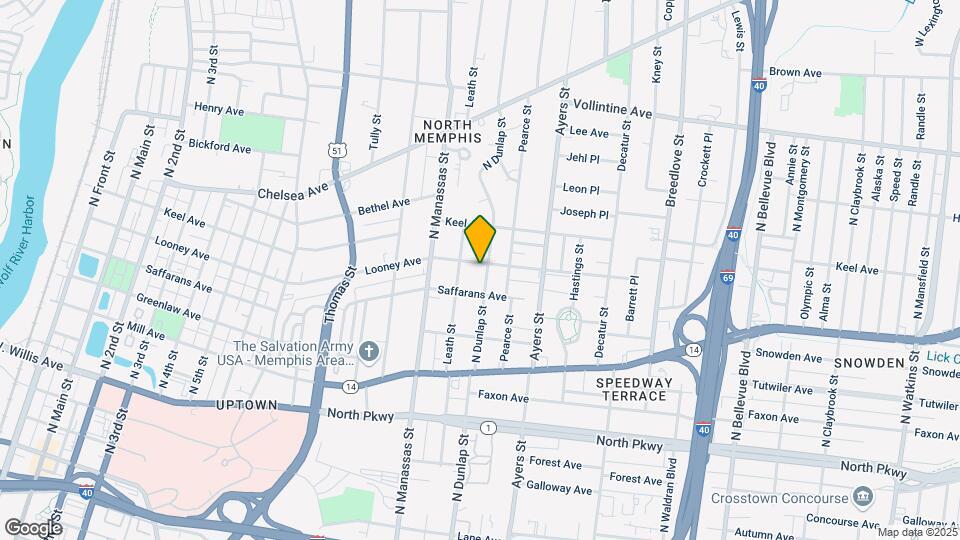 735 N Dunlap St Map and Location Details