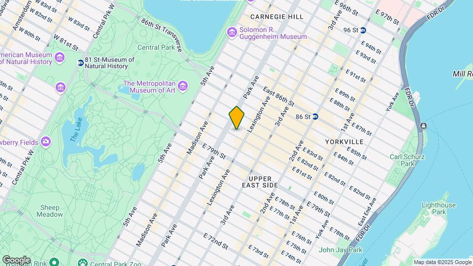 111 E 81st St Mapa y Detalles de la Ubicación