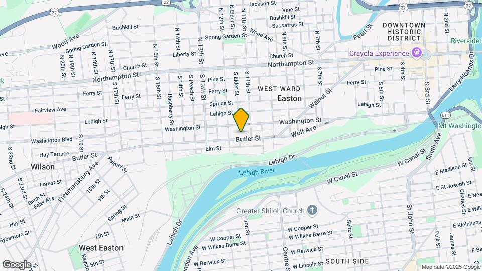 1129 Butler St-Unit -Unit 2 Map and Location Details