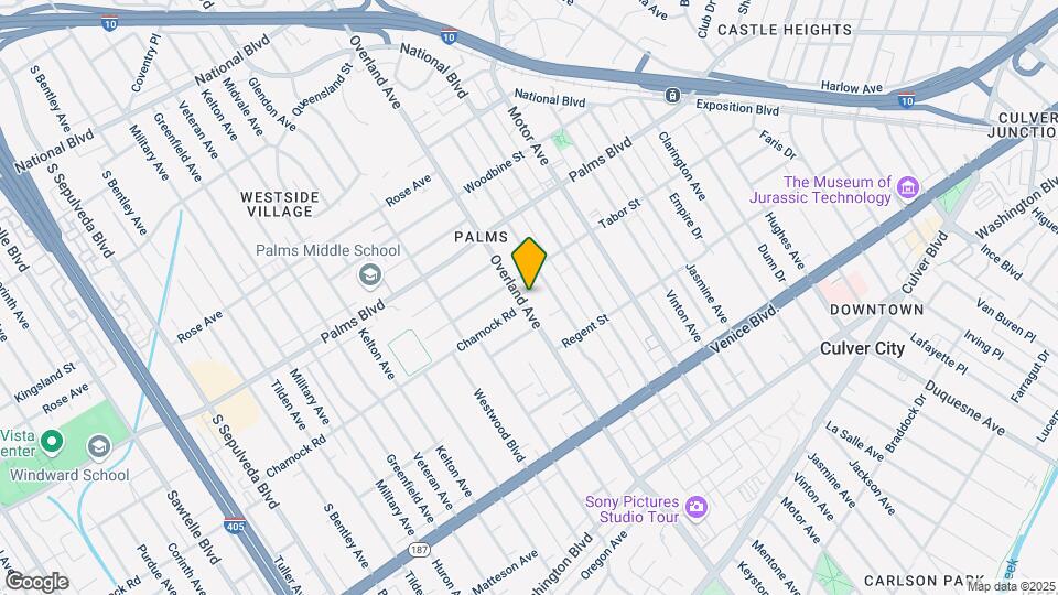 3624 Overland Ave Map and Location Details