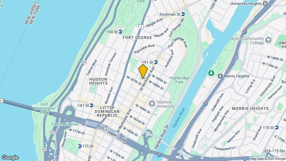 600 W 188th St Map and Location Details