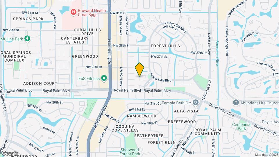 2518 NW 89th Dr Map and Location Details