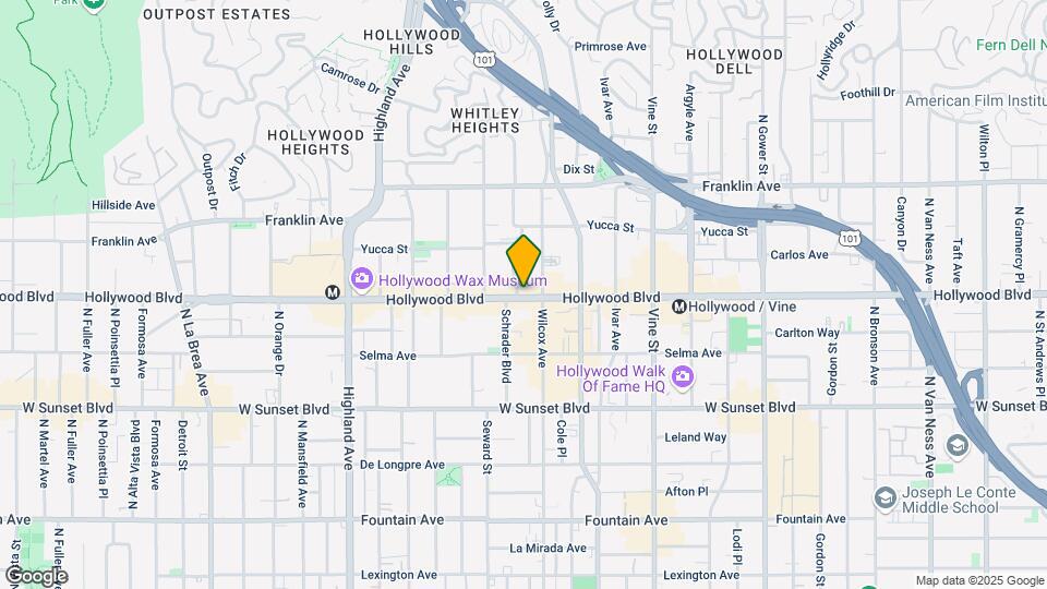 1834 N Cherokee Ave Map and Location Details