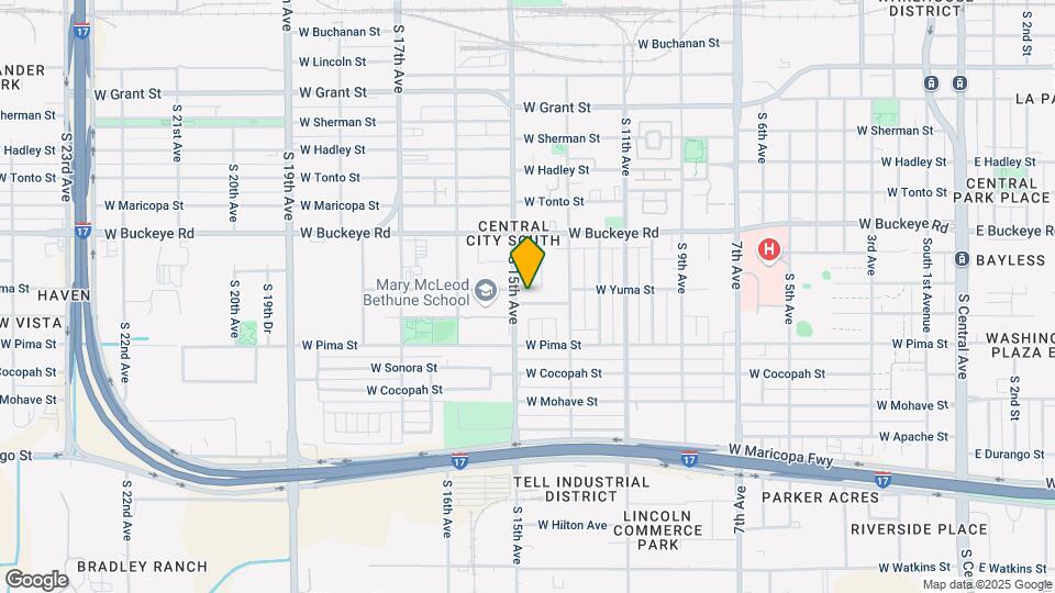 1338 W Papago St Map and Location Details