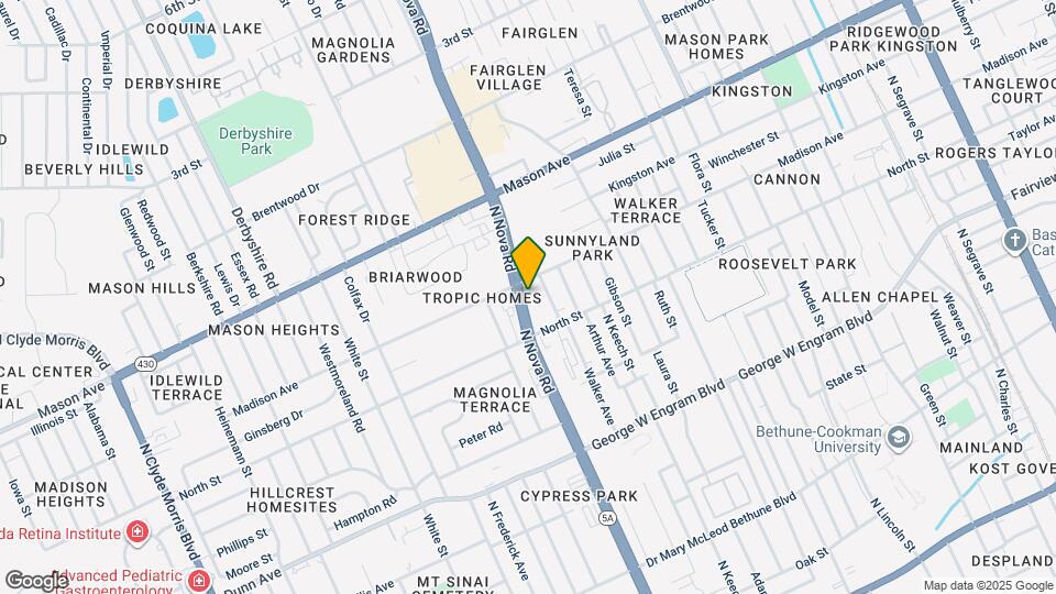 635 N Nova Rd Mapa y Detalles de la Ubicación