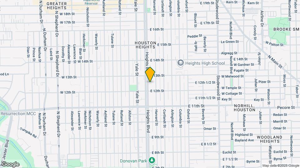 1222 Heights Blvd Map and Location Details
