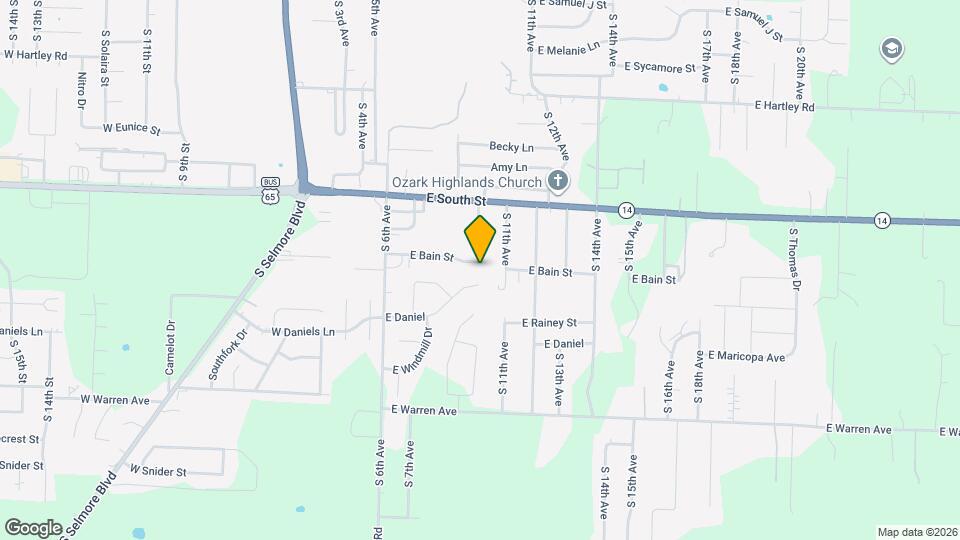 910 E Bain St Map and Location Details