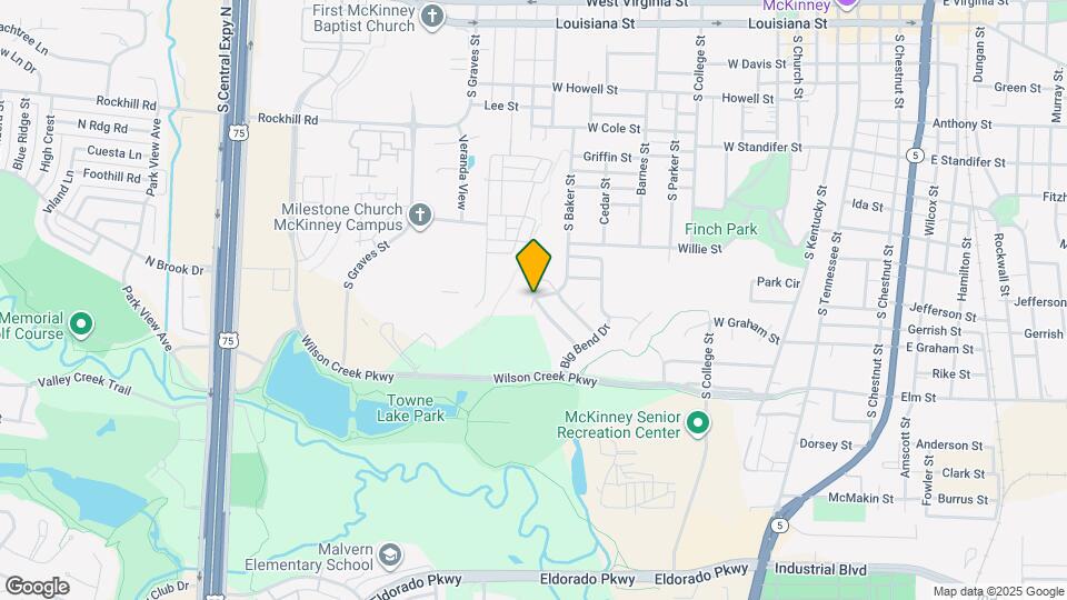 1100 Baker St Map and Location Details