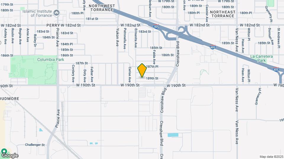 3412 W 189th St, Unit private efficiency Map and Location Details
