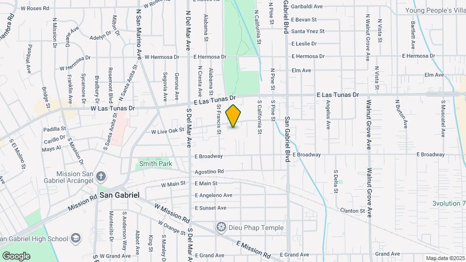 328 E Live Oak St Map and Location Details