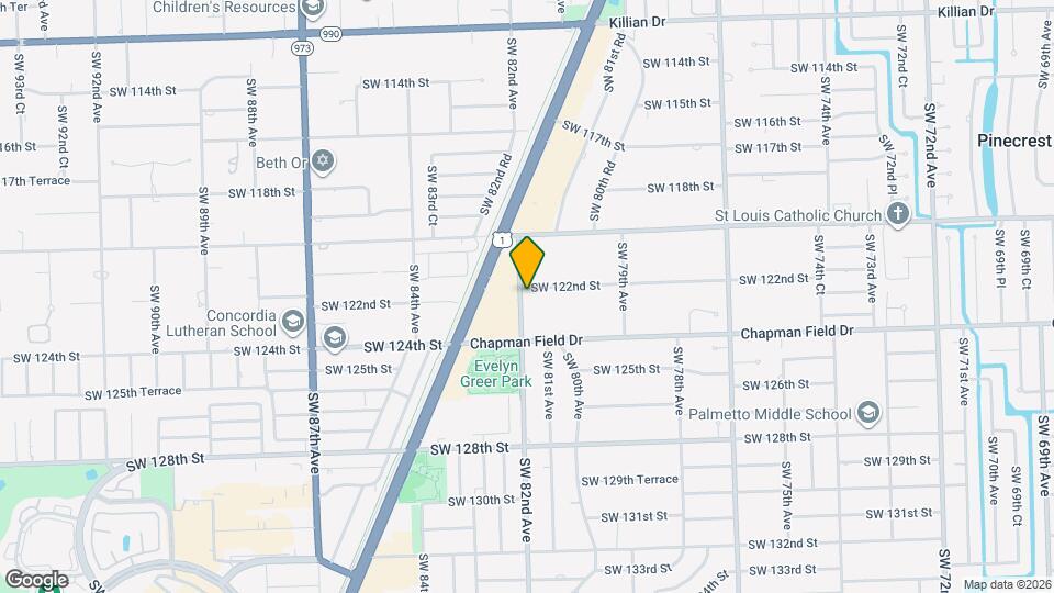 12201 SW 82nd Ave Mapa y Detalles de la Ubicación