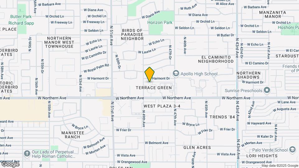 4826 W Manzanita Dr Map and Location Details