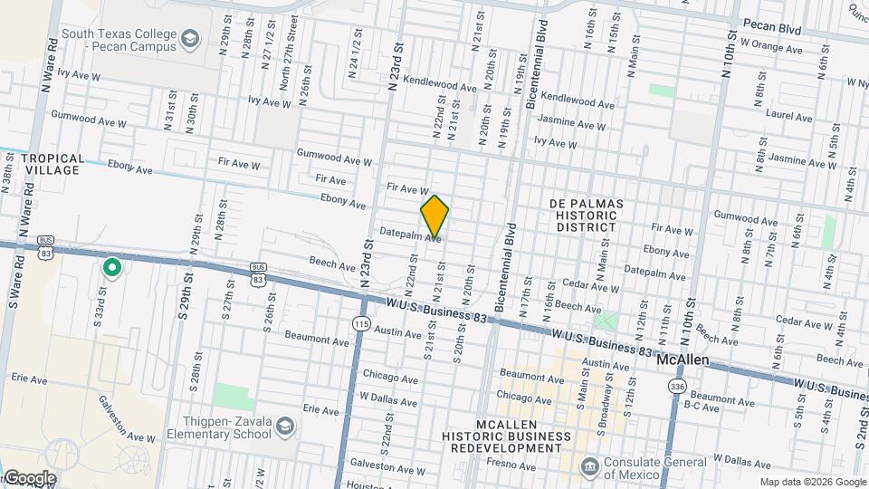 2109 Datepalm Ave Map and Location Details