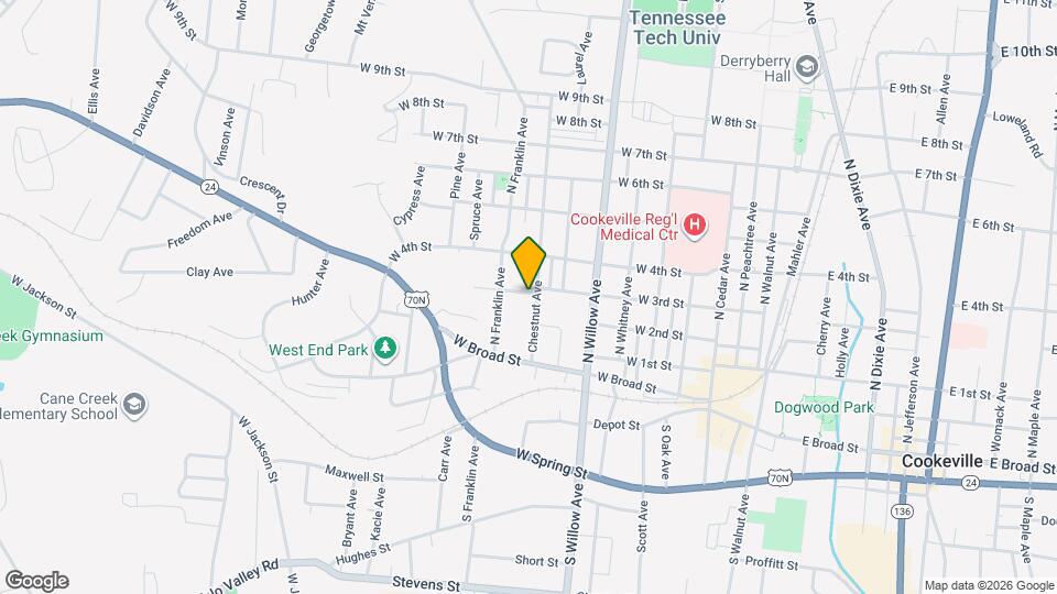 410 W 3rd St Map and Location Details