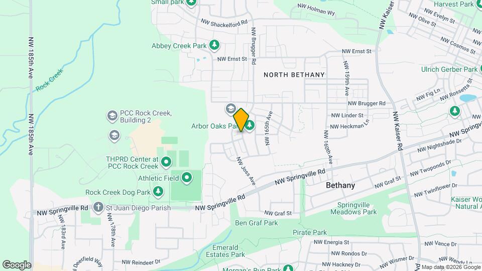 16733 Northwest Milcliff Street Map and Location Details