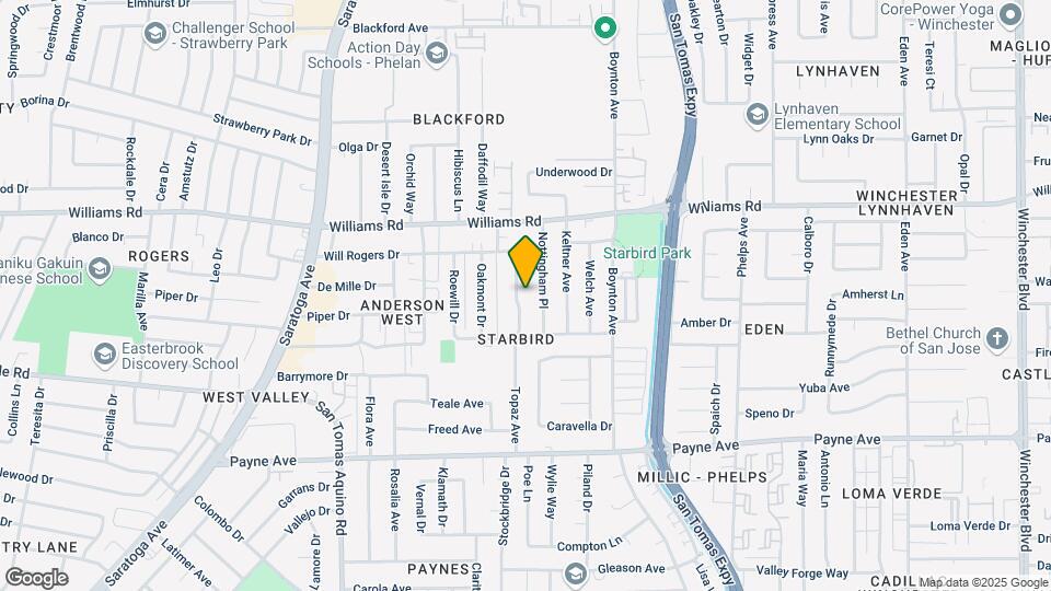1104 Topaz Ave Map and Location Details
