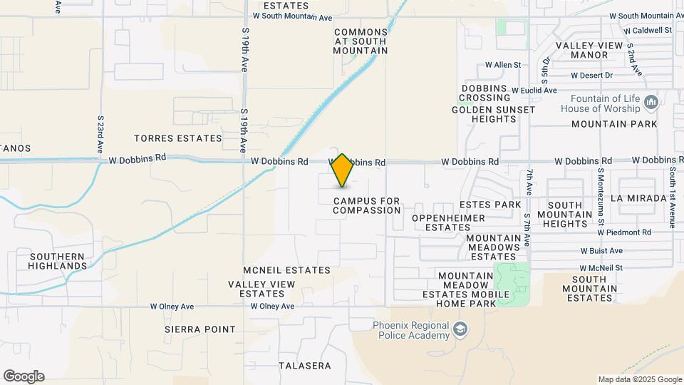 1625 W la Mirada Dr Map and Location Details