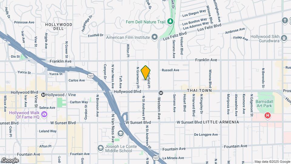 1733 Garfield Pl Map and Location Details