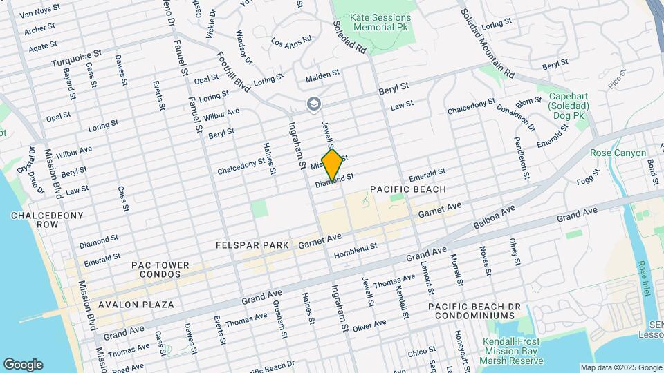 1663 Diamond St Map and Location Details