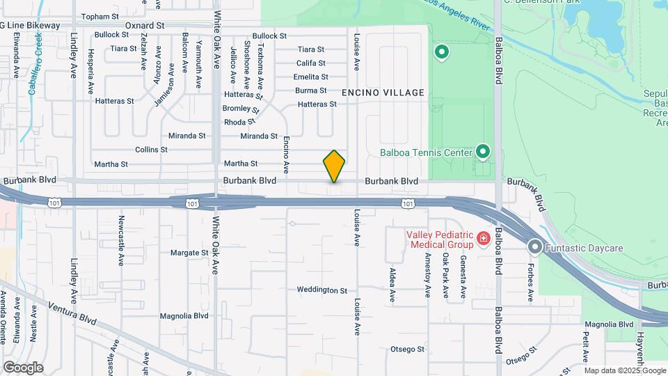 17340 Burbank Blvd Map and Location Details