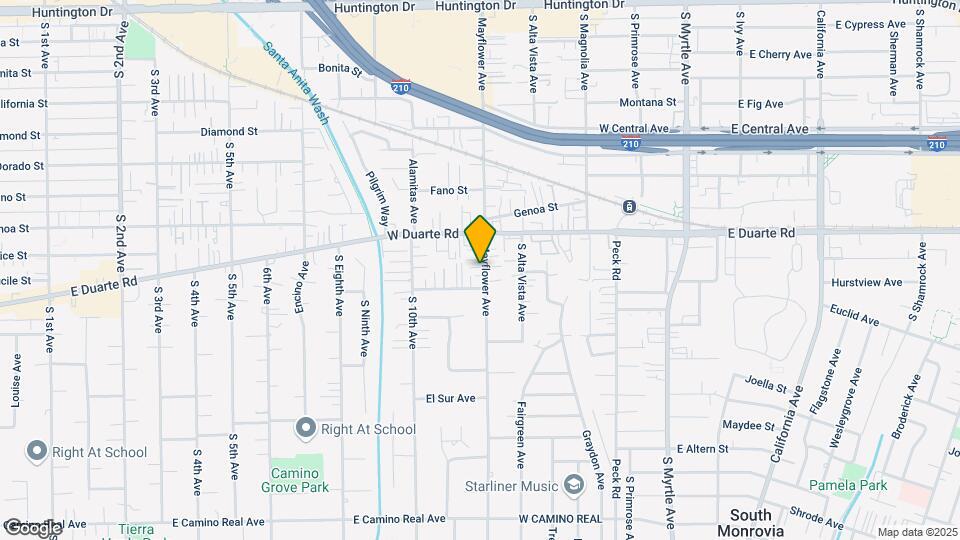 1837 S Mayflower Ave Map and Location Details