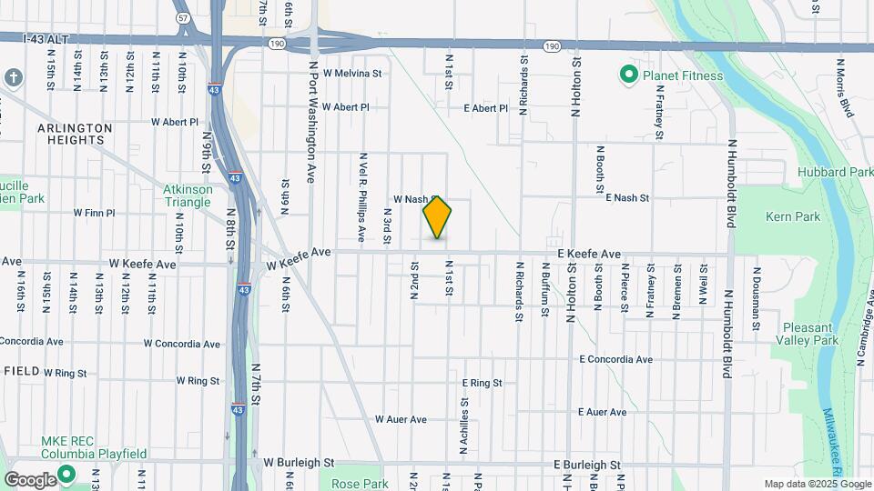 108 W Keefe Ave Map and Location Details