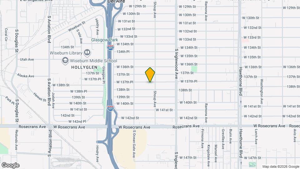 4916 West 137th Place, 4916 1/2, Unit 4916 1/2 Map and Location Details