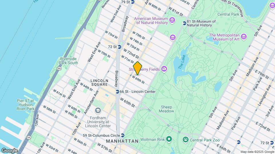 49 W 69th St Mapa y Detalles de la Ubicación