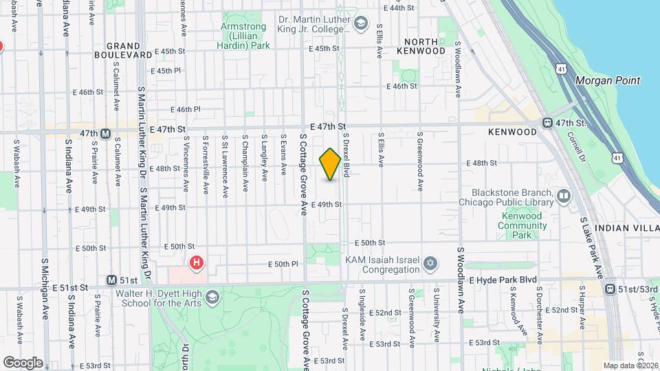 4816 S Drexel Blvd, Unit Unit D Map and Location Details