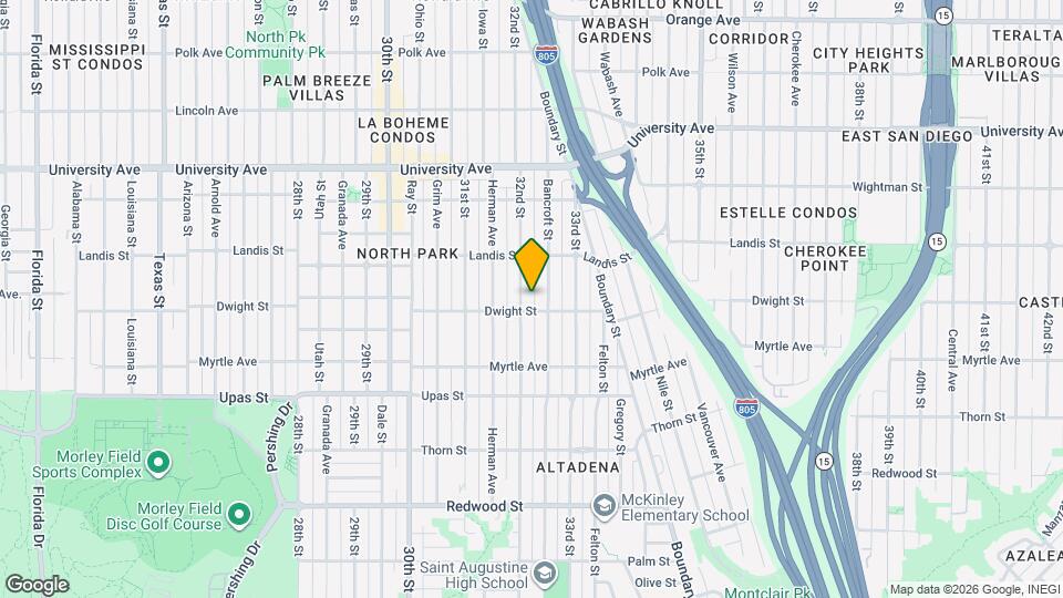3621 32nd St Map and Location Details