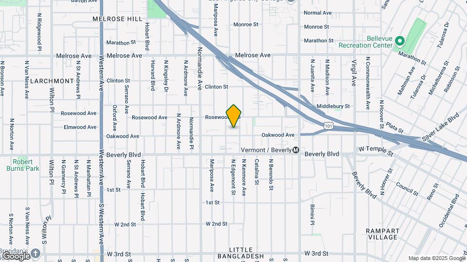 4161 Oakwood Ave Map and Location Details