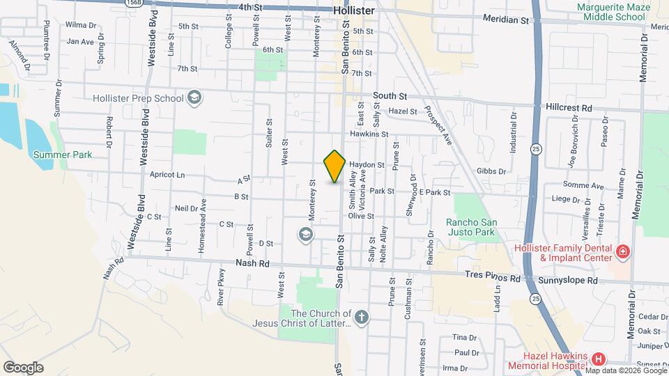 1060 San Benito St Map and Location Details