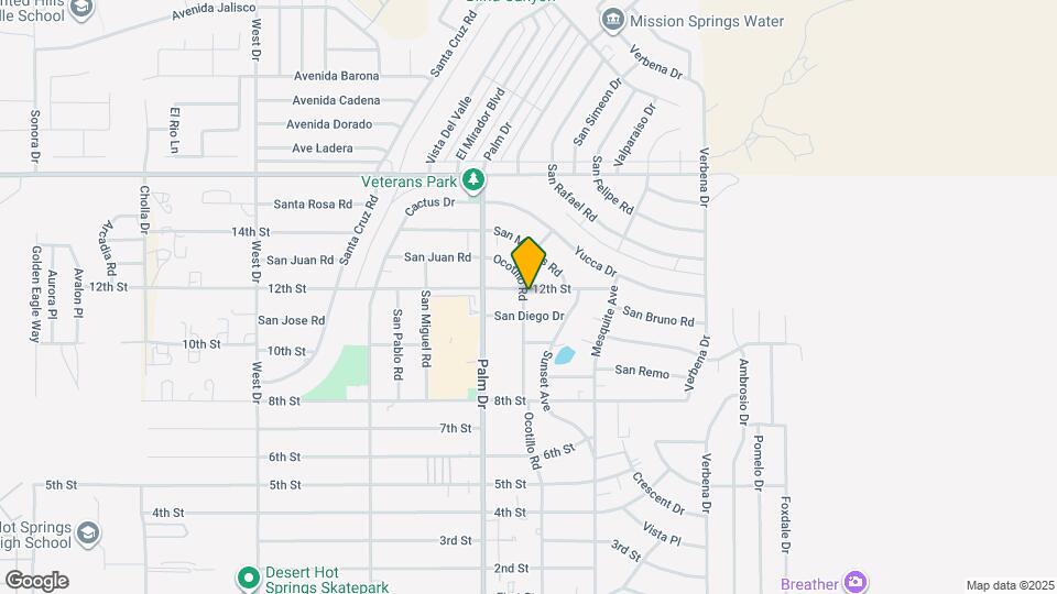 10510 Ocotillo Rd Map and Location Details
