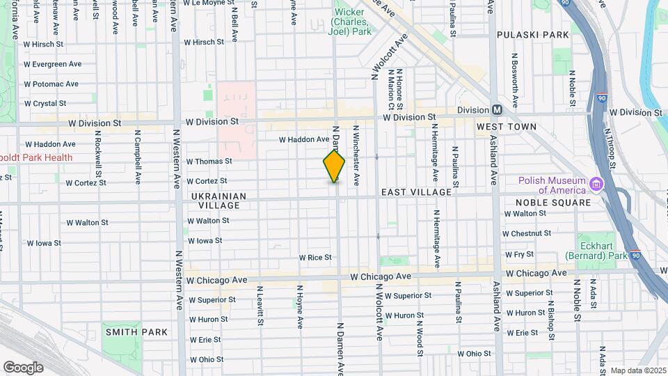 1014 N Damen Ave, Unit 5 Mapa y Detalles de la Ubicación