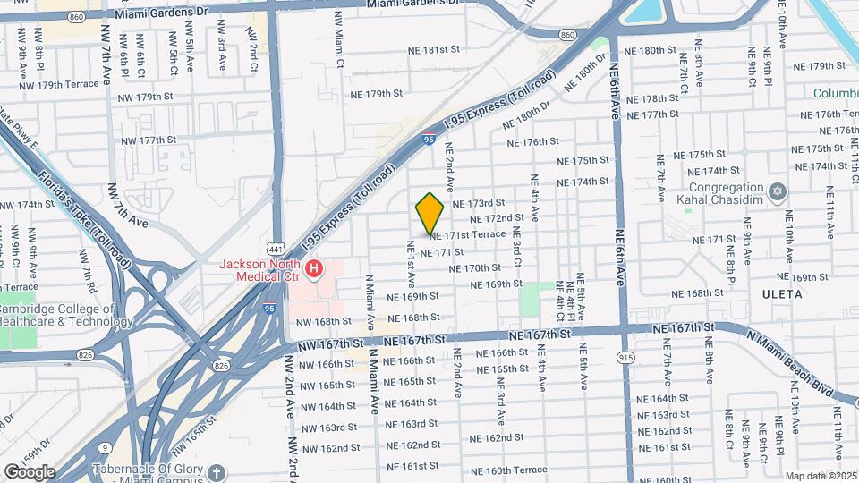 130 NE 171st Terrace Map and Location Details